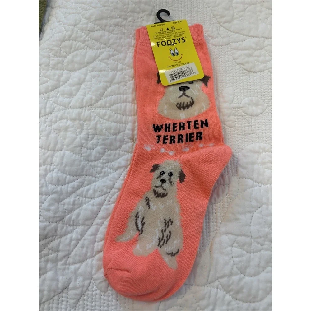 Foozy's‎ Canine Collection Wheaten Terrier Socks Women SZ 9-11  Poly Blend New
